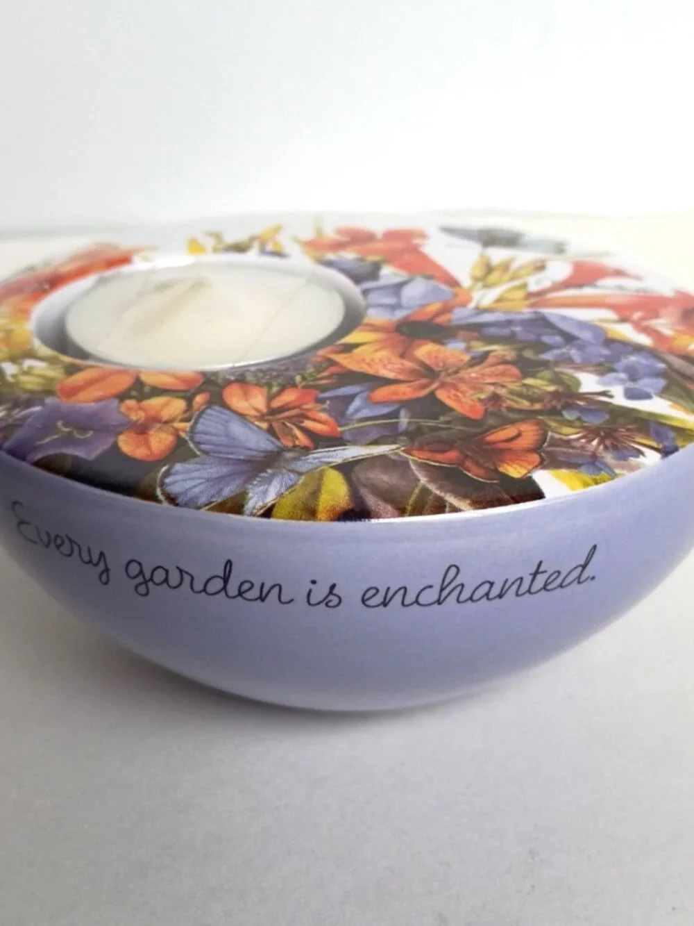 Marjolein Bastin Demdaco Butterfly Flower Every Garden Tealight Candle Holder